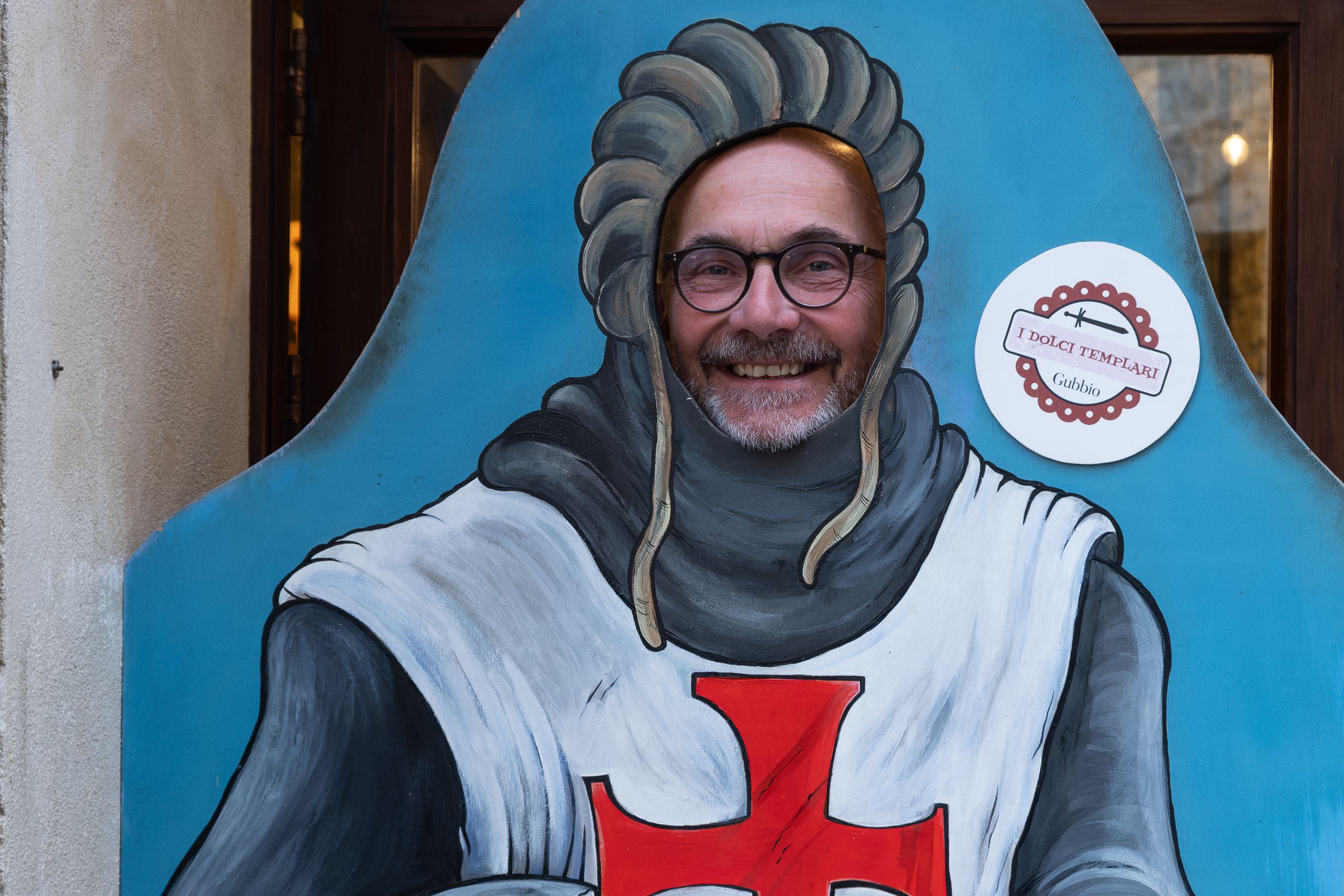 Kurz als Tempelritter – Fotowand bei I Dolci Templari